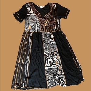 Vintage geometric print dress